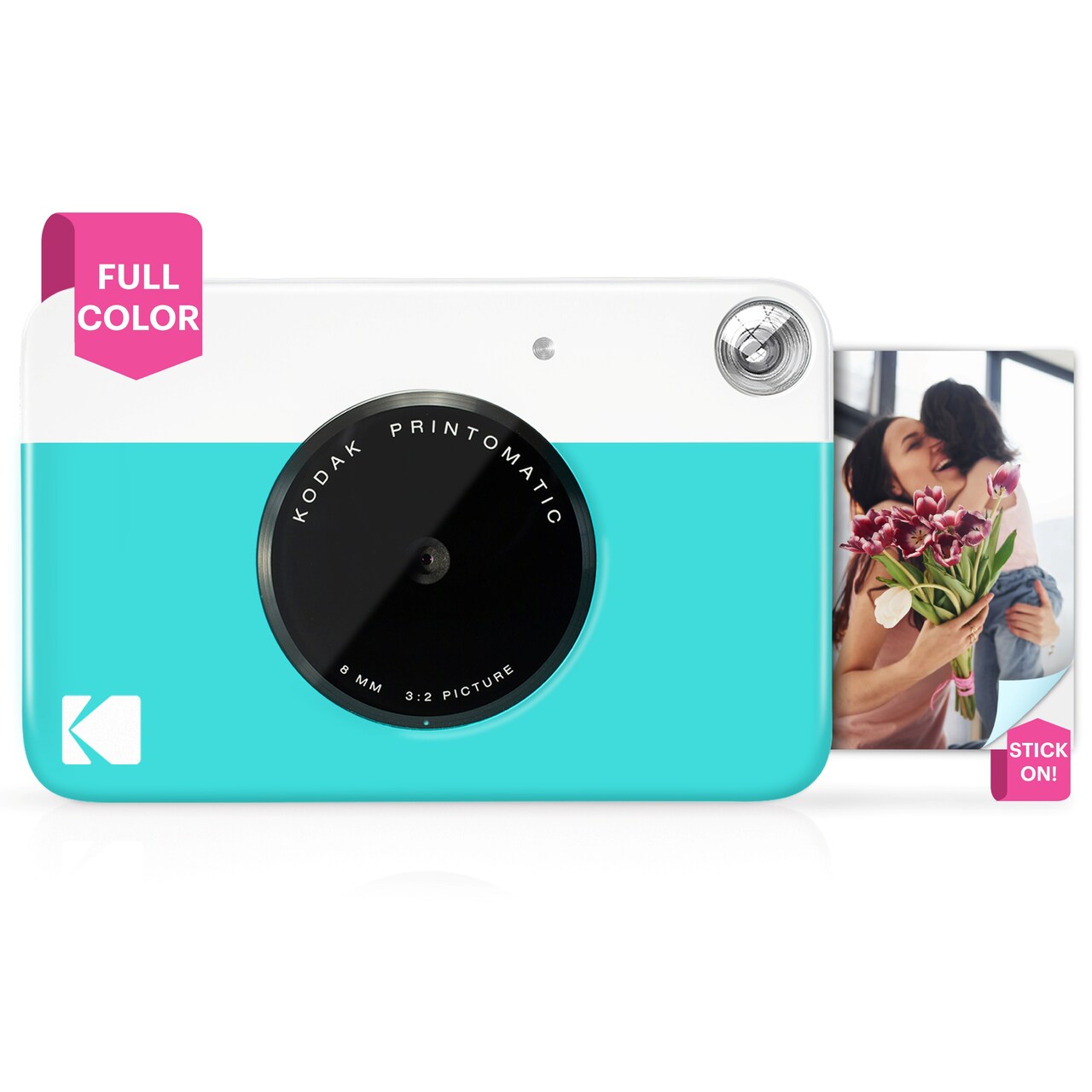 KODAK Printomatic Digital Instant Print Camera, Supports Sticky-Backed 2x3" Zink Photo Paper
